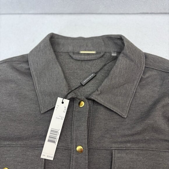 Elie Tahari Women’s X-Large Shacket Blanket Gray Snap Button Front Jacket Casual - Picture 9 of 14